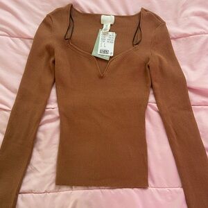H&M Ribbed Long Sleeve Sweater